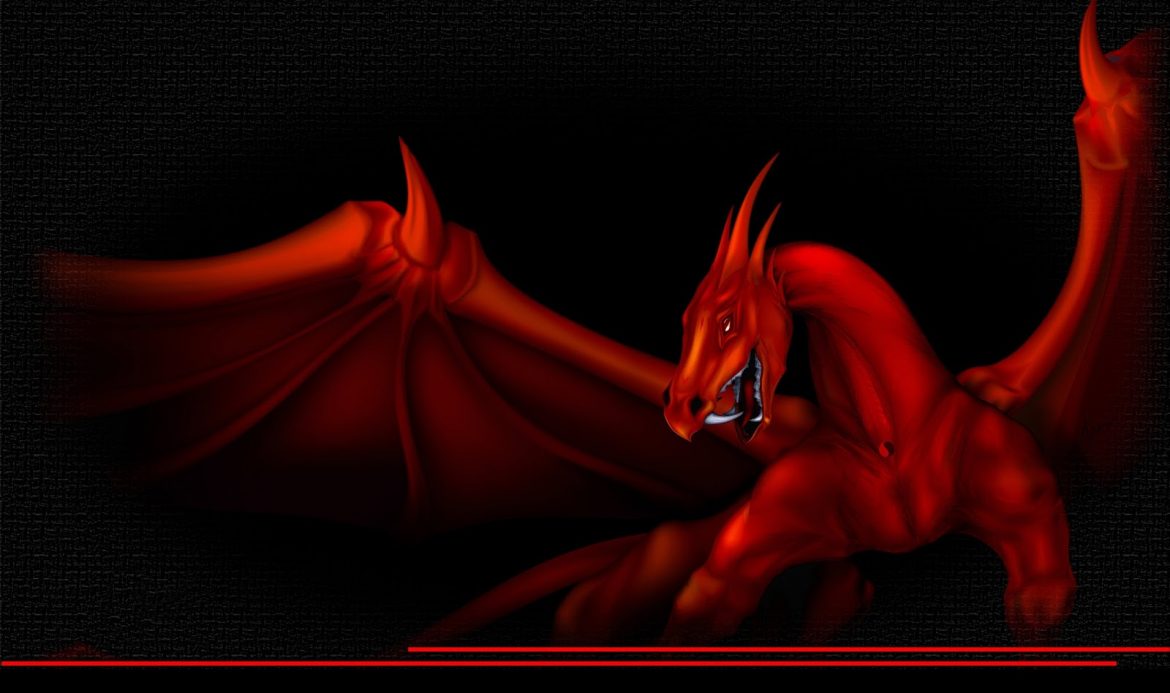 Красный дракон лежит